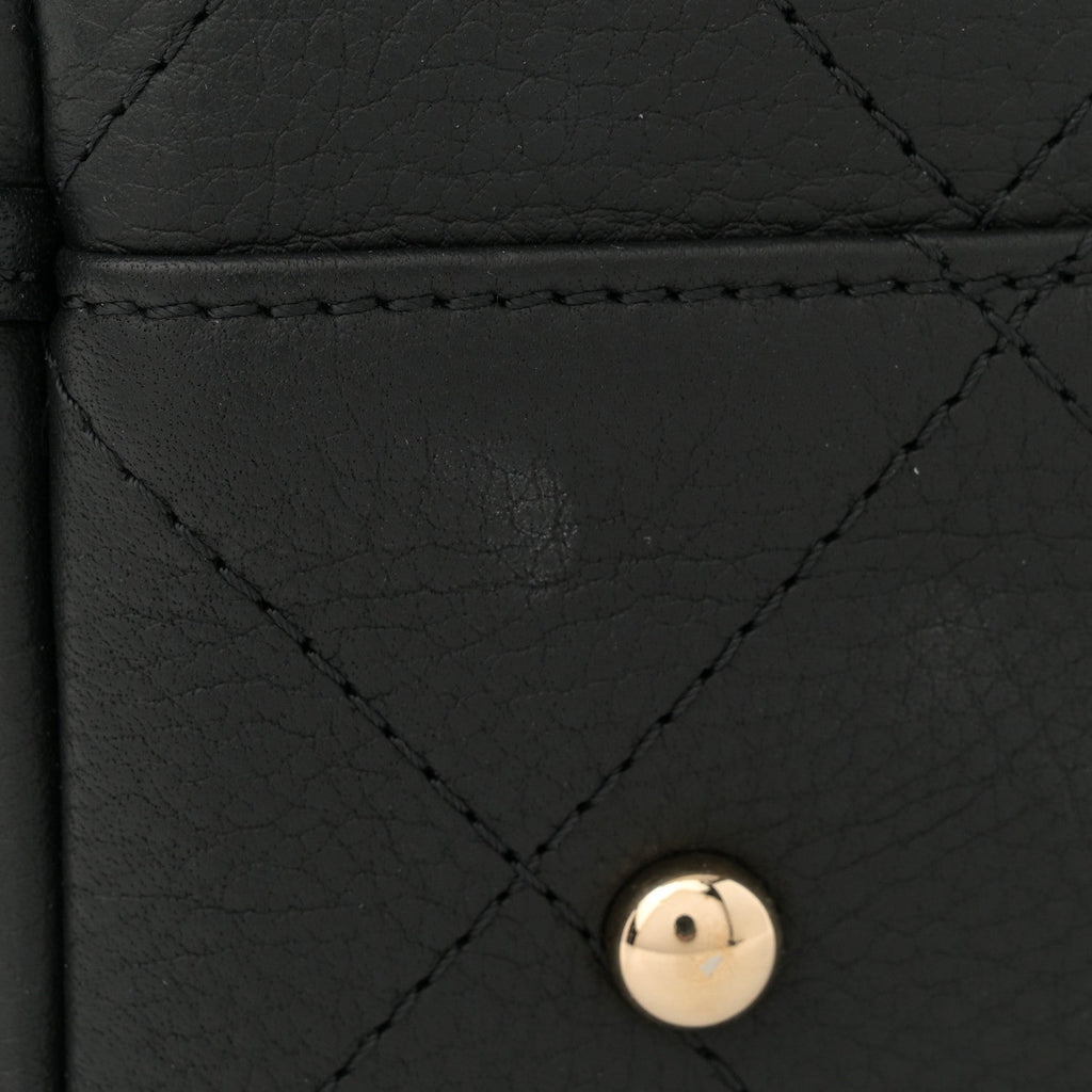 Bullskin Stitched Medium Shopping Bag Black