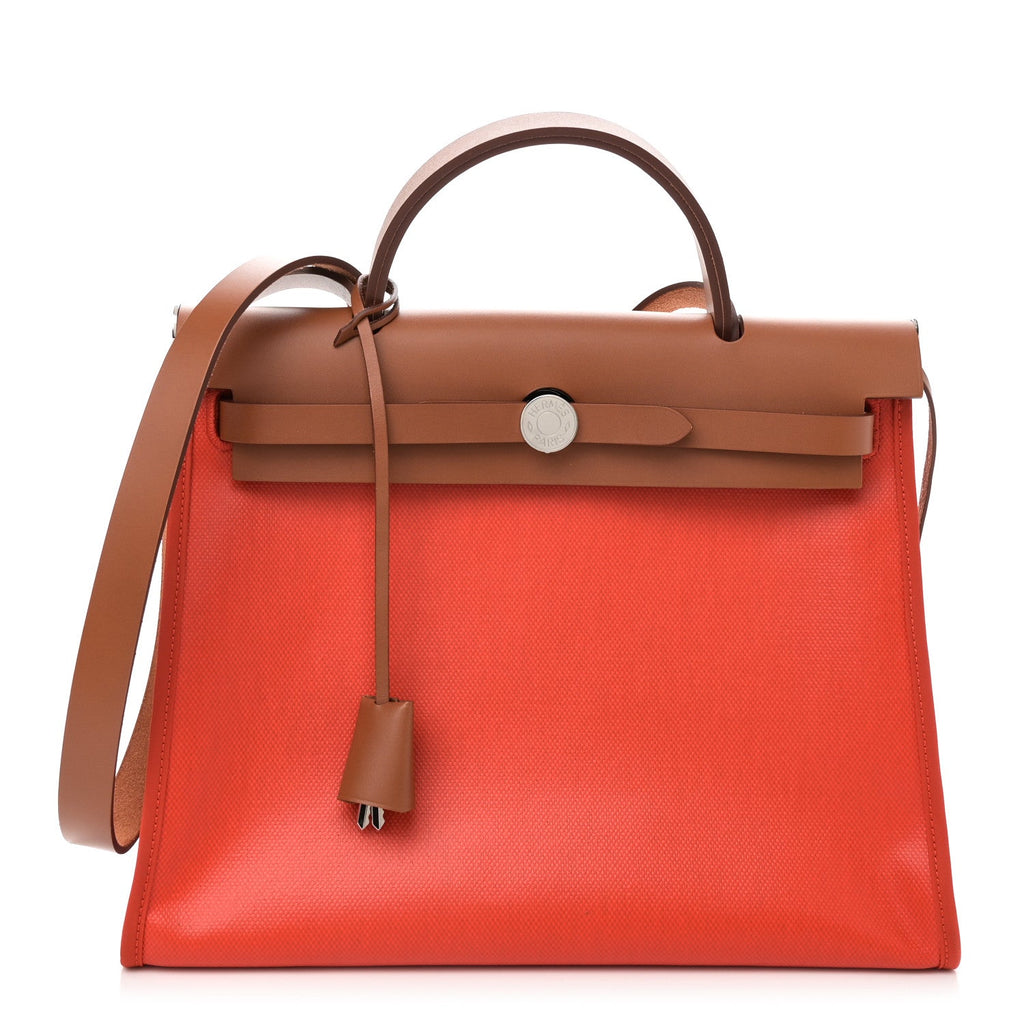 Toile H Berline Vache Hunter Herbag Zip 31 PM Orange Mecano Fauve