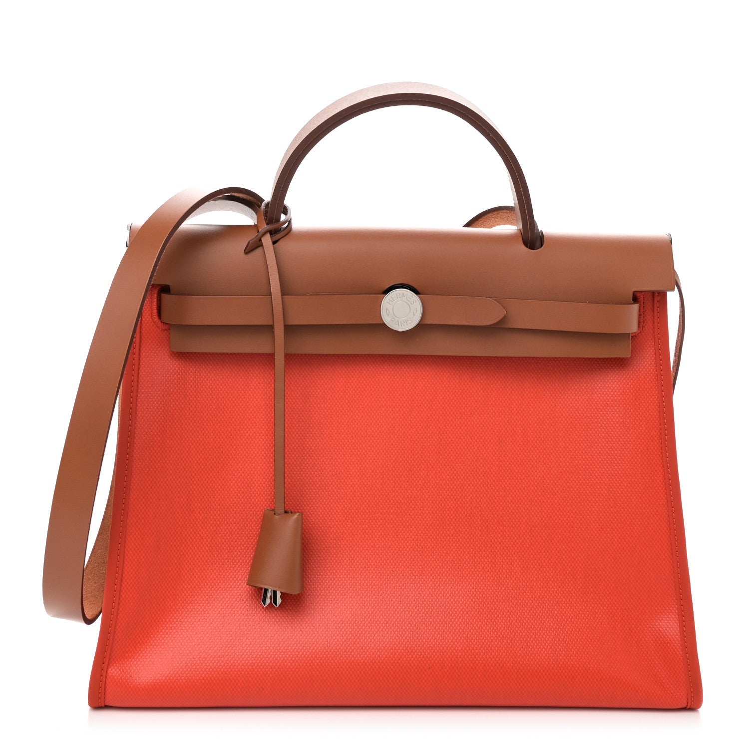 Toile H Berline Vache Hunter Herbag Zip 31 PM Orange Mecano Fauve