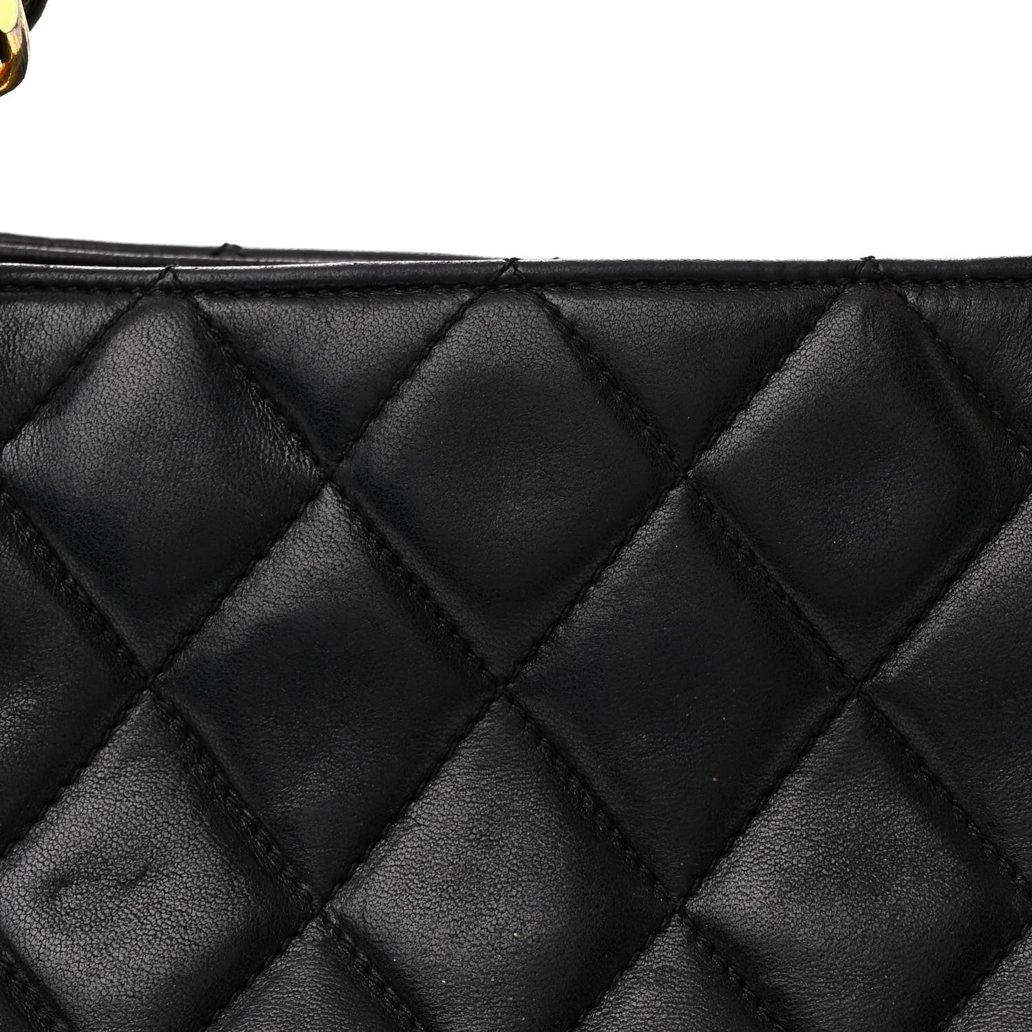 Lambskin Quilted Medium New Bubble North South Tote Black