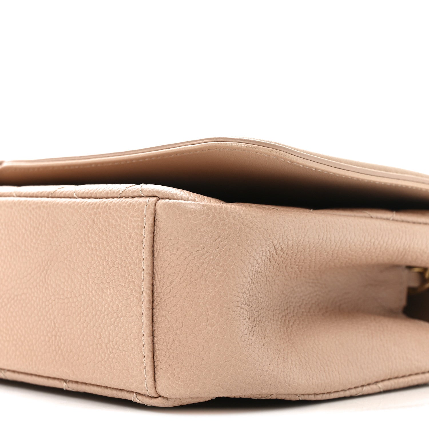 Caviar Quilted Medium CC Filigree Flap Beige
