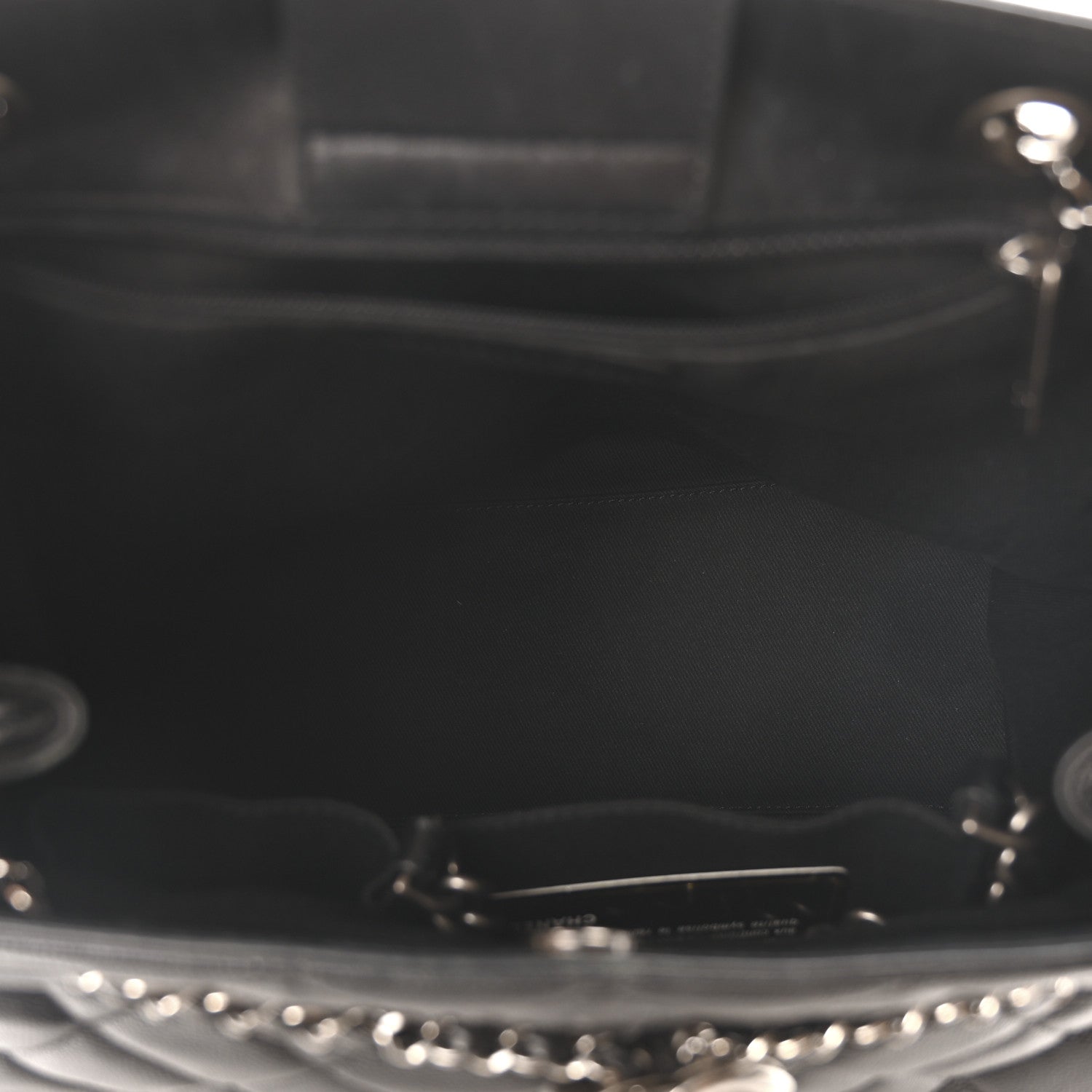 Caviar Quilted Large CC Bucket Bag Black