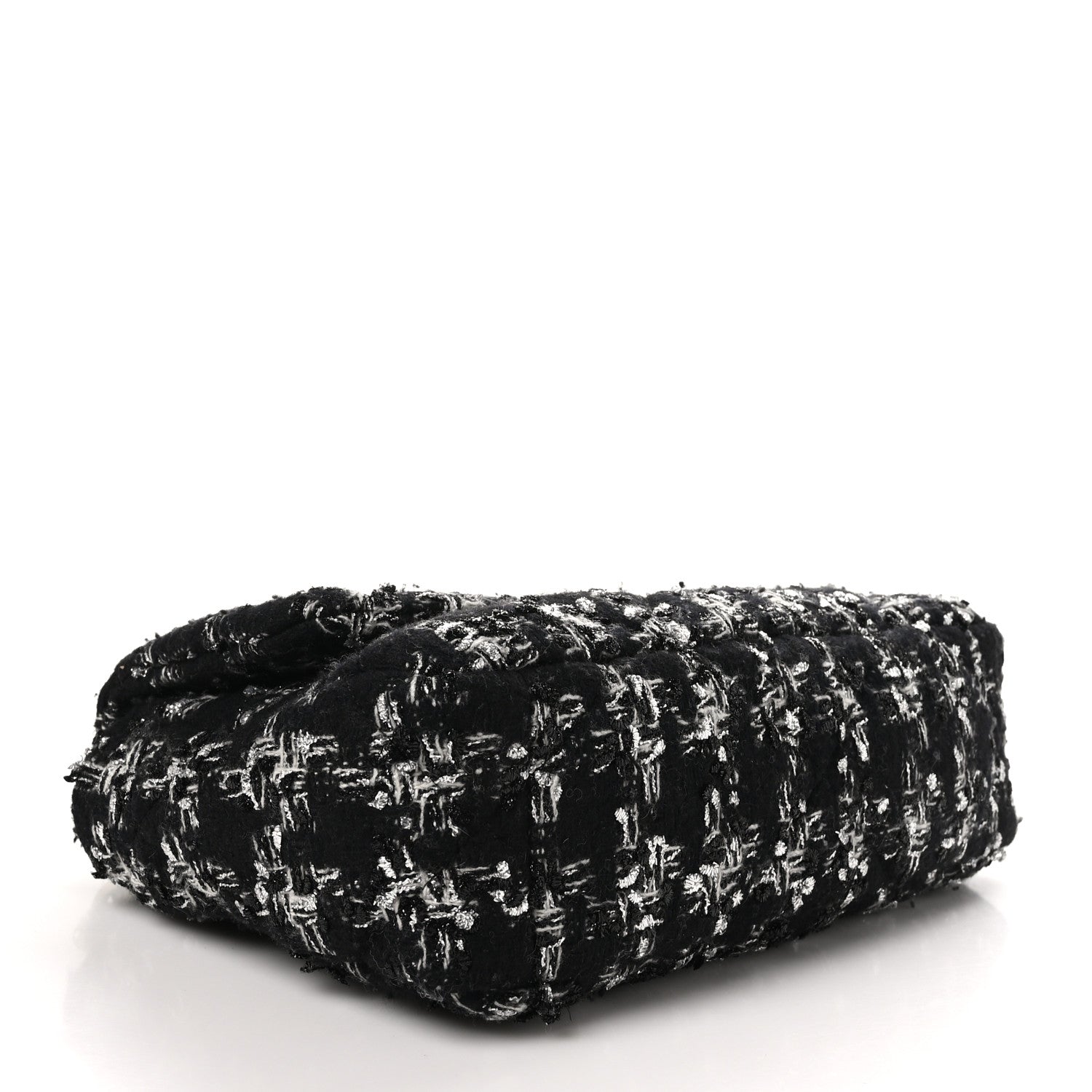 Tweed Quilted Medium Chanel 19 Flap Black Silver Ecru