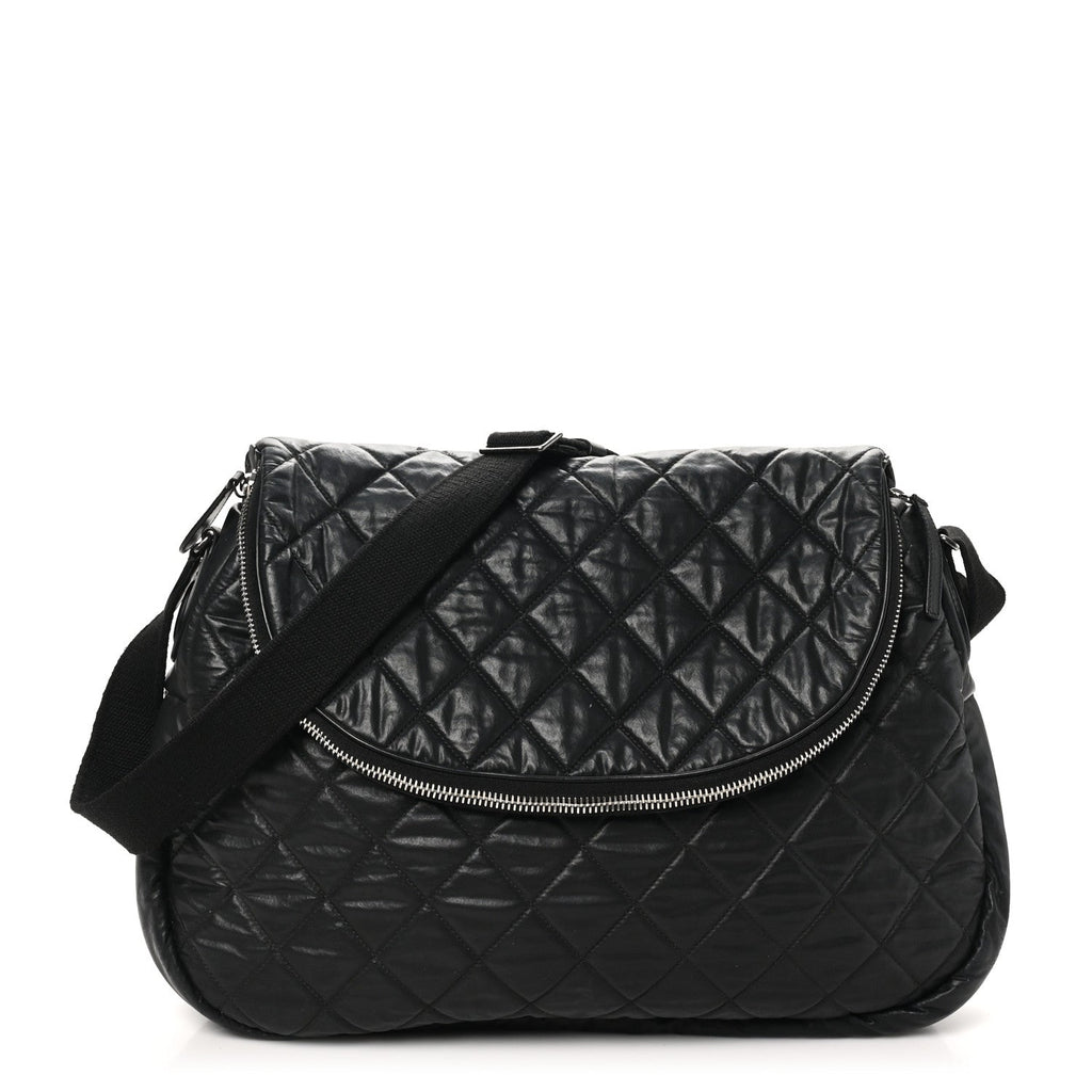 Nylon Quilted XL Coco Cocoon Messenger Black