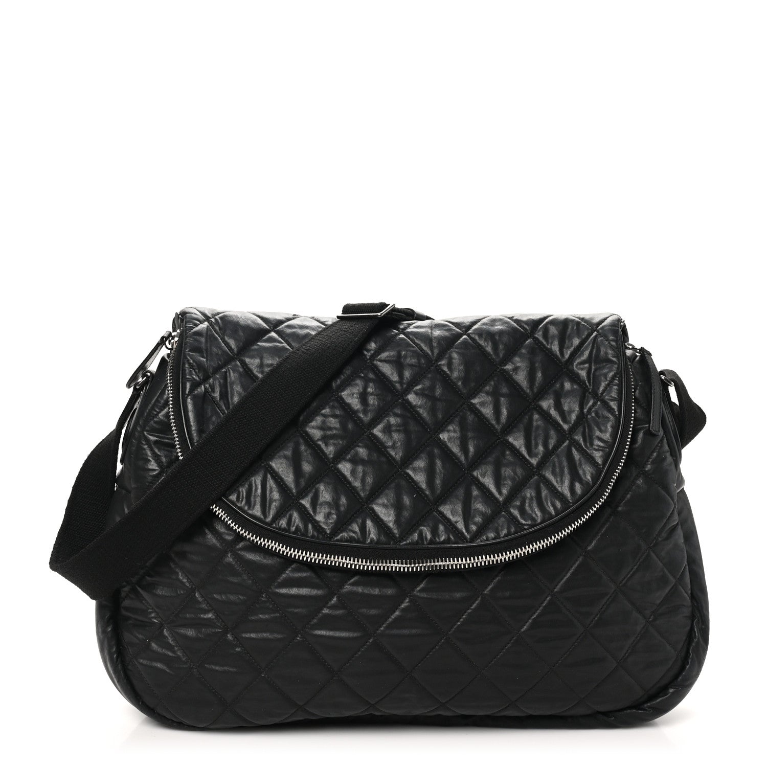 Nylon Quilted XL Coco Cocoon Messenger Black