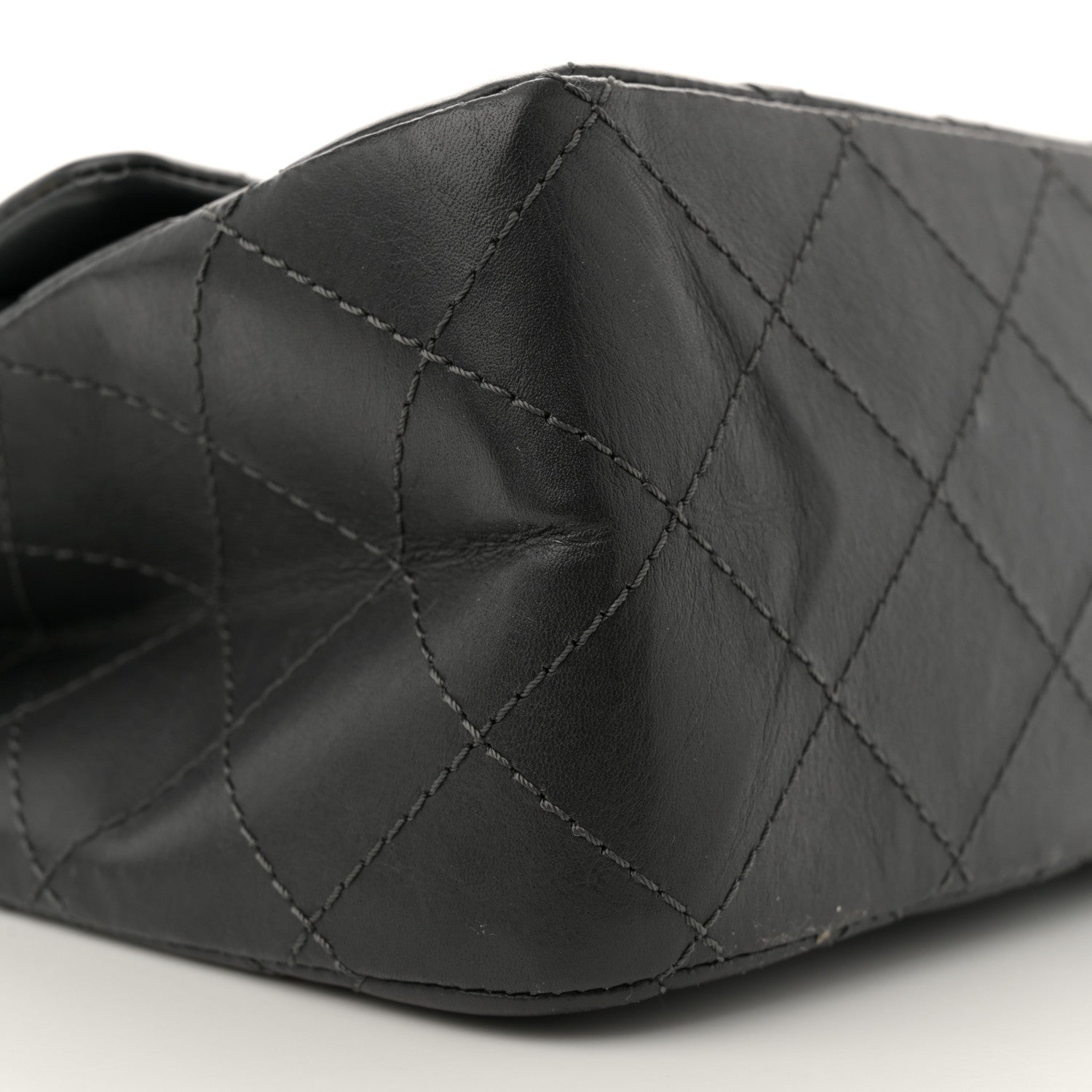 Aged Calfskin Quilted 2.55 Reissue 227 Flap Dark Grey