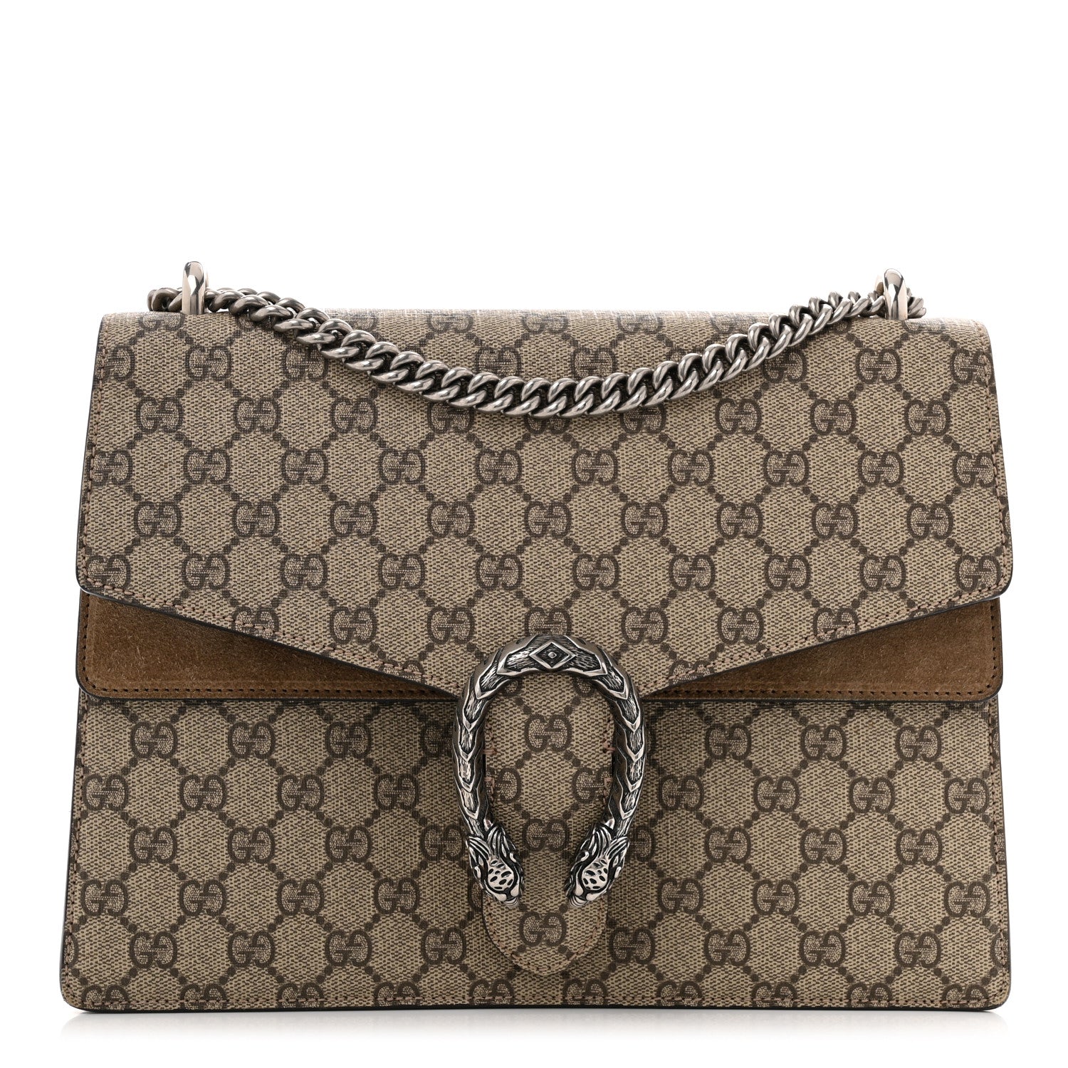 GG Supreme Monogram Medium Dionysus Shoulder Bag Taupe