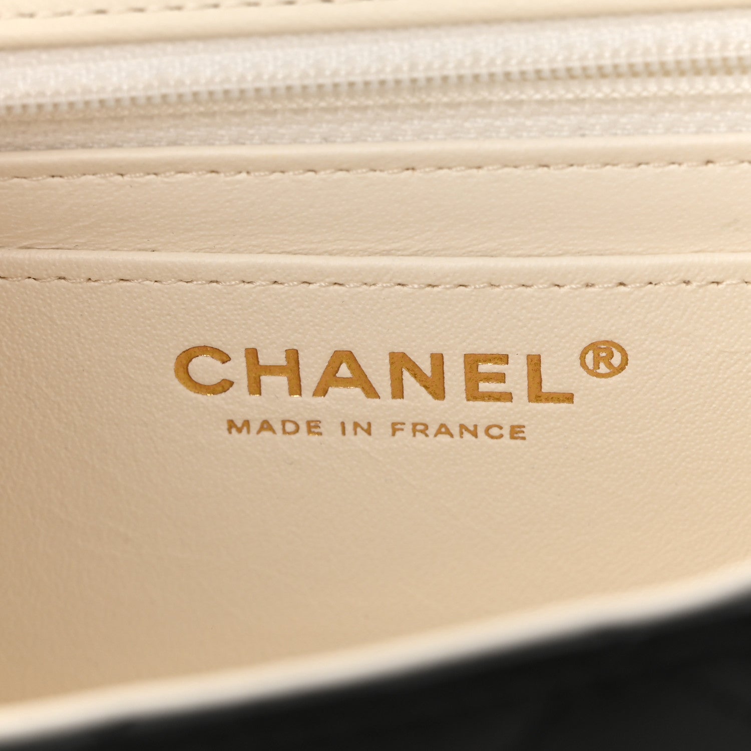 Lambskin Quilted Mini Rectangular Flap White Black