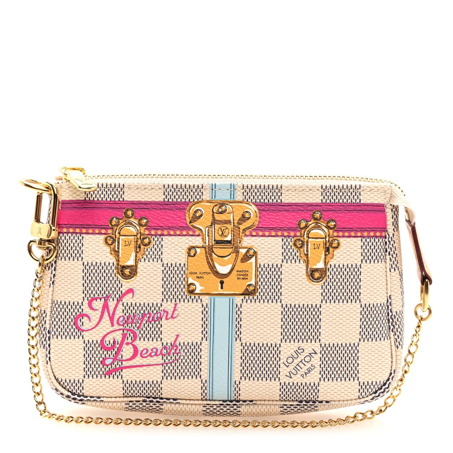 Damier Azur Summer Trunks Newport Beach Mini Pochette Accessories