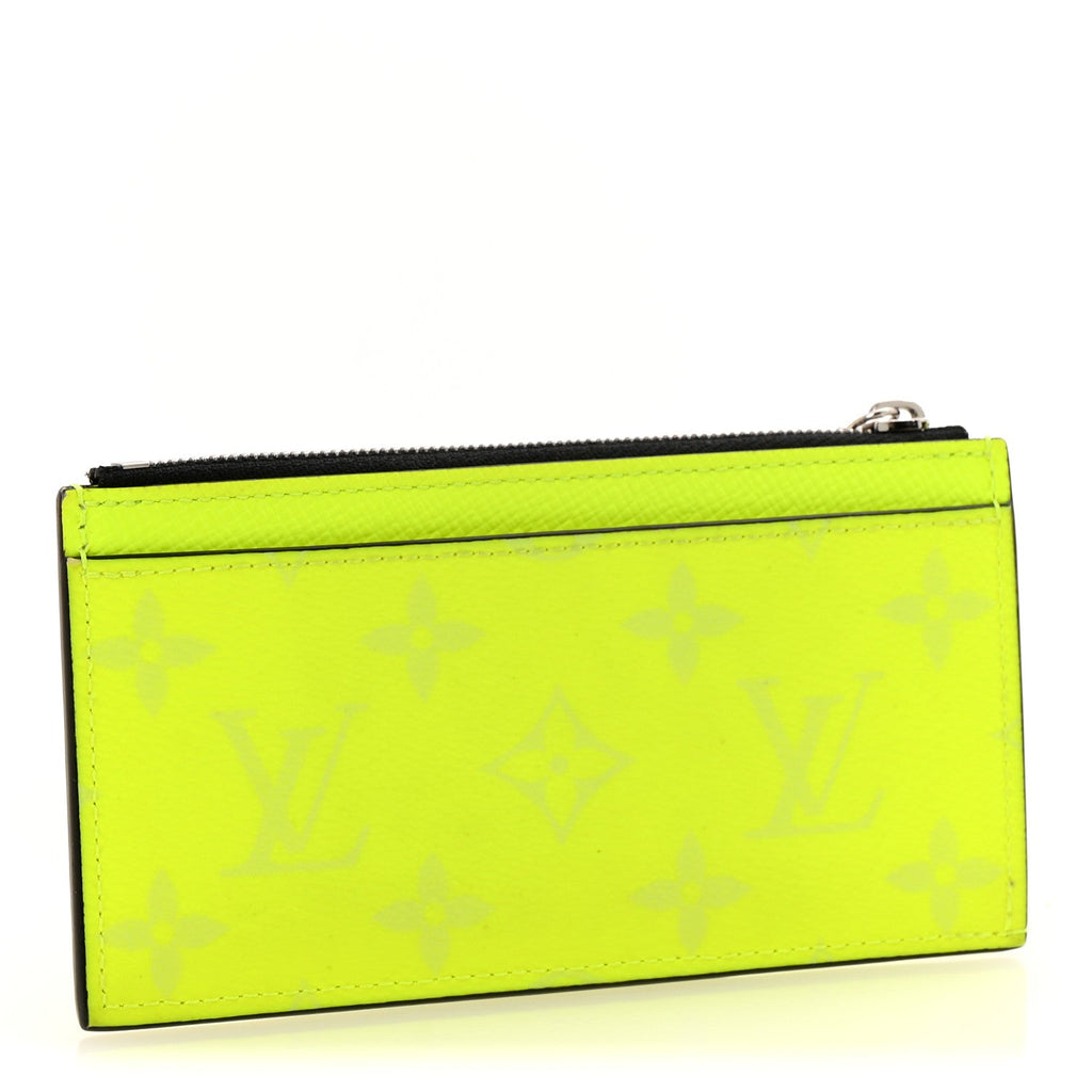 Monogram Taiga Coin  Holder Yellow
