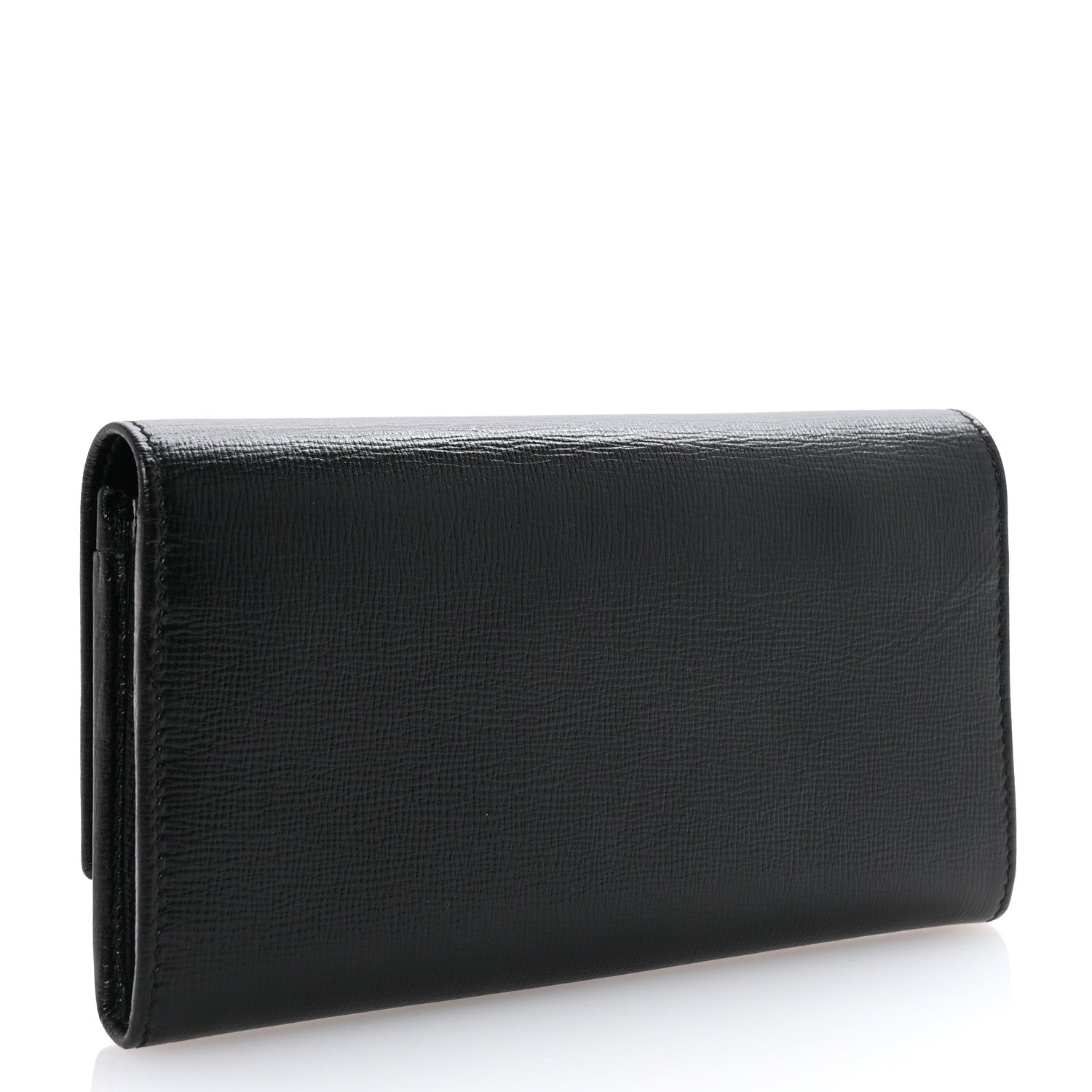 Azalea Calfskin Marina Long Wallet Black