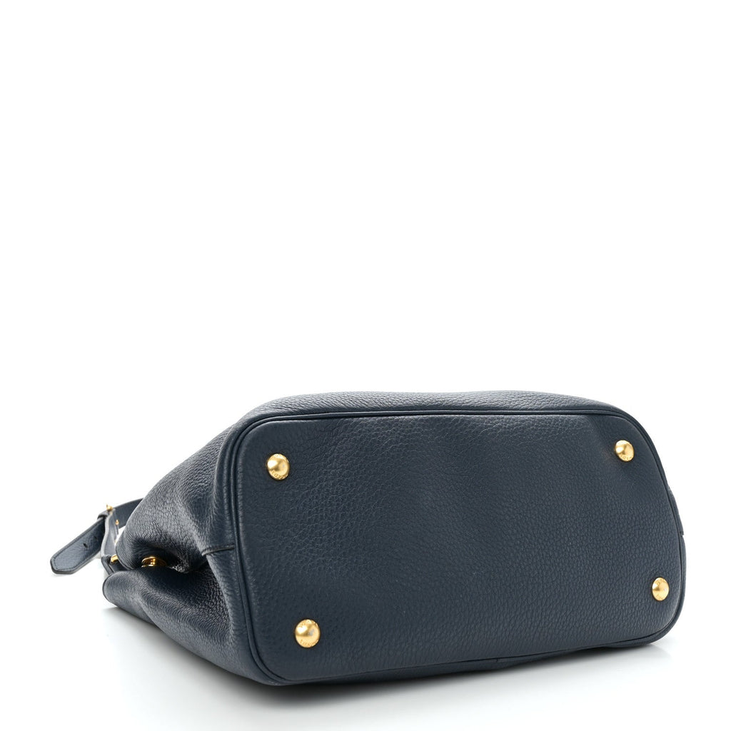 Vitello Phenix Top Handle Bag Baltico