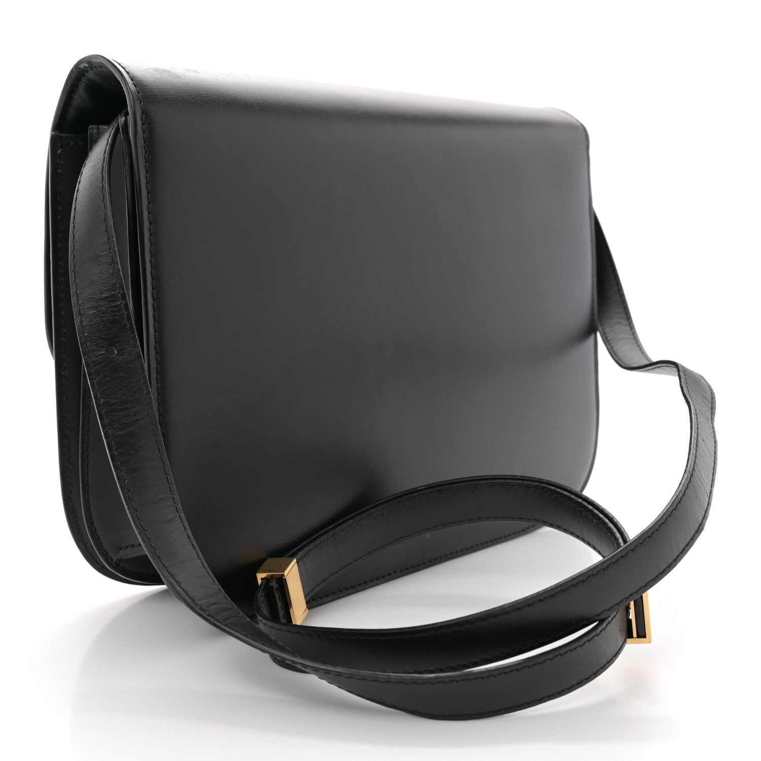 Box Calfskin Medium Classic Box Flap Bag Black