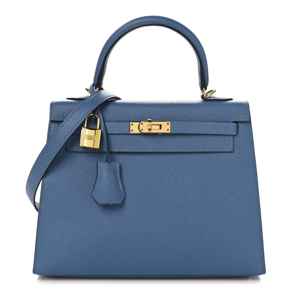 Epsom Kelly Sellier 25 Bleu Azur