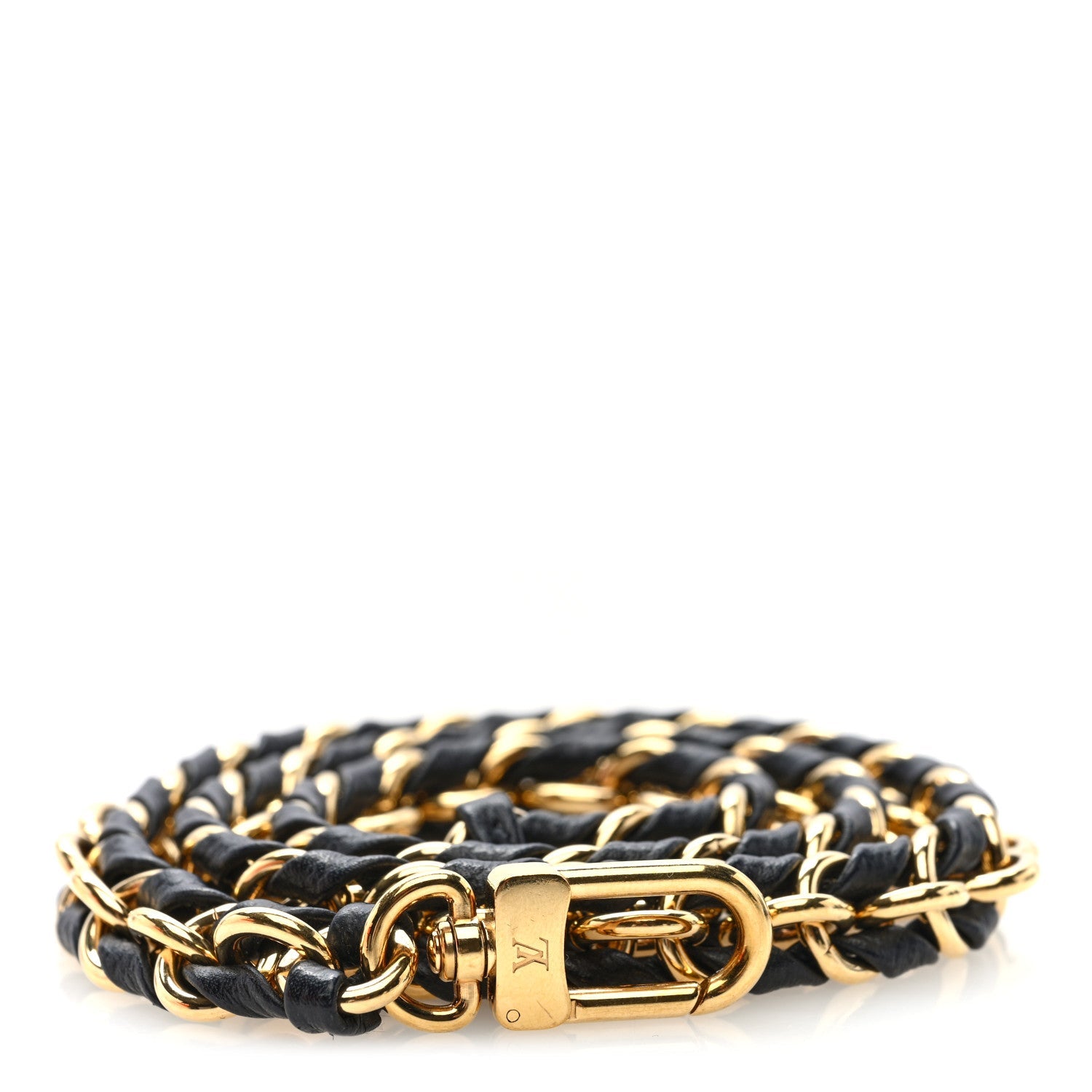 Calfskin Multi Pochette Chain Shoulder Strap Black Gold