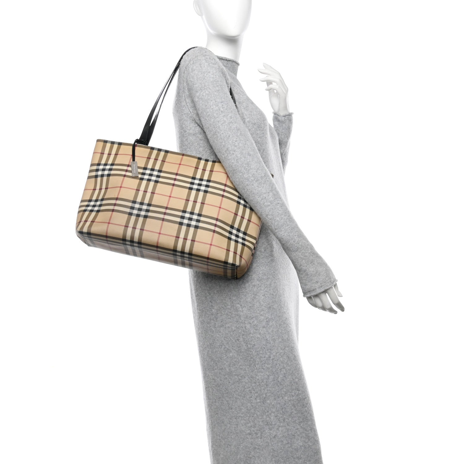 Vintage Check Tote Black