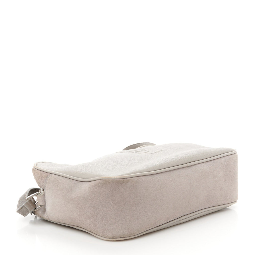 Lambskin Suede Monogram Small Lou Camera Bag  Fog
