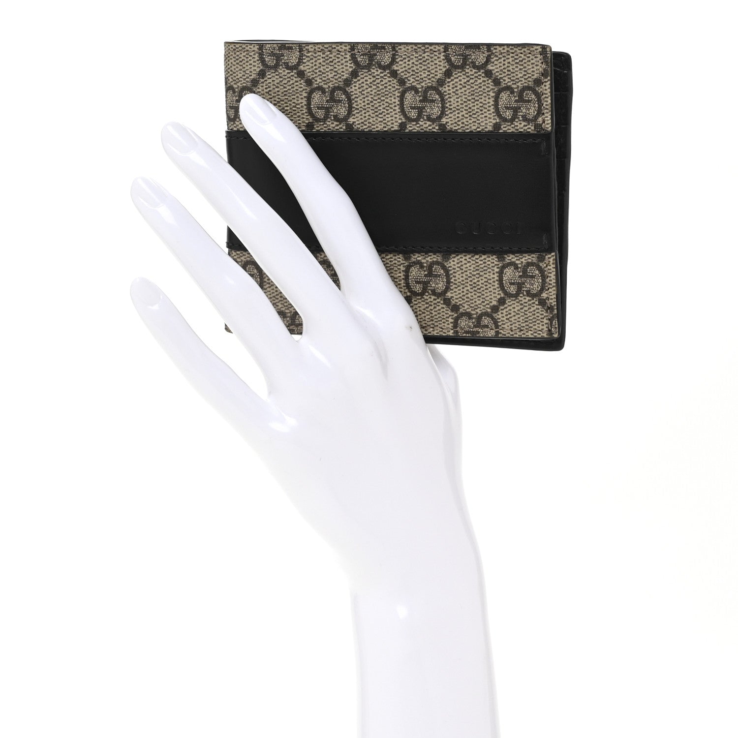 GG Supreme Monogram Bi-Fold Wallet Black