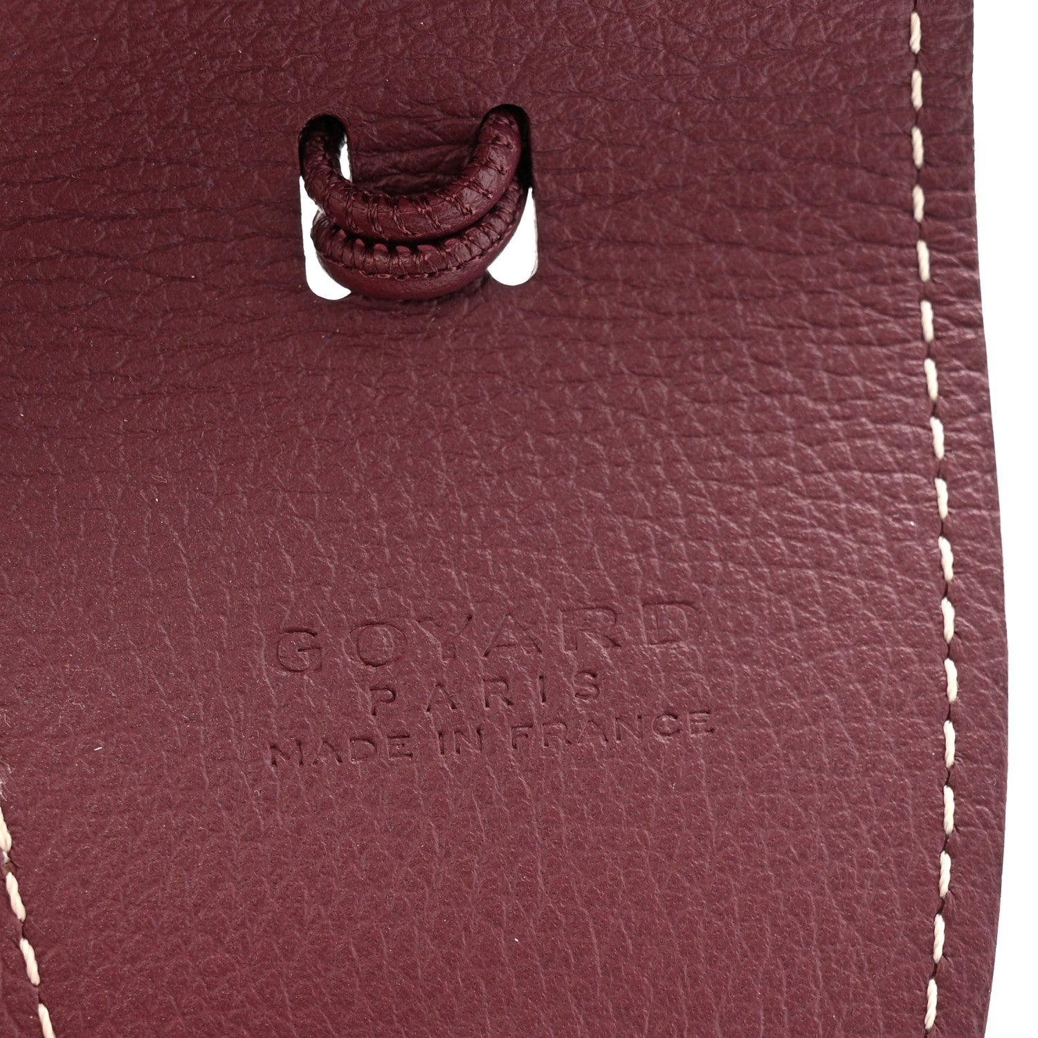 Calfskin Bag Clip Bordeaux
