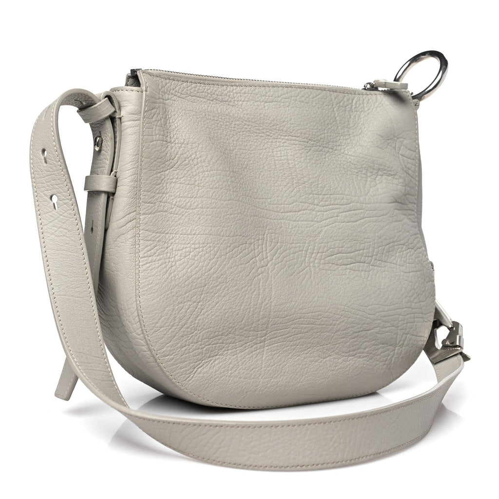 Grainy Calfskin Small Knight Crossbody Bag Fog