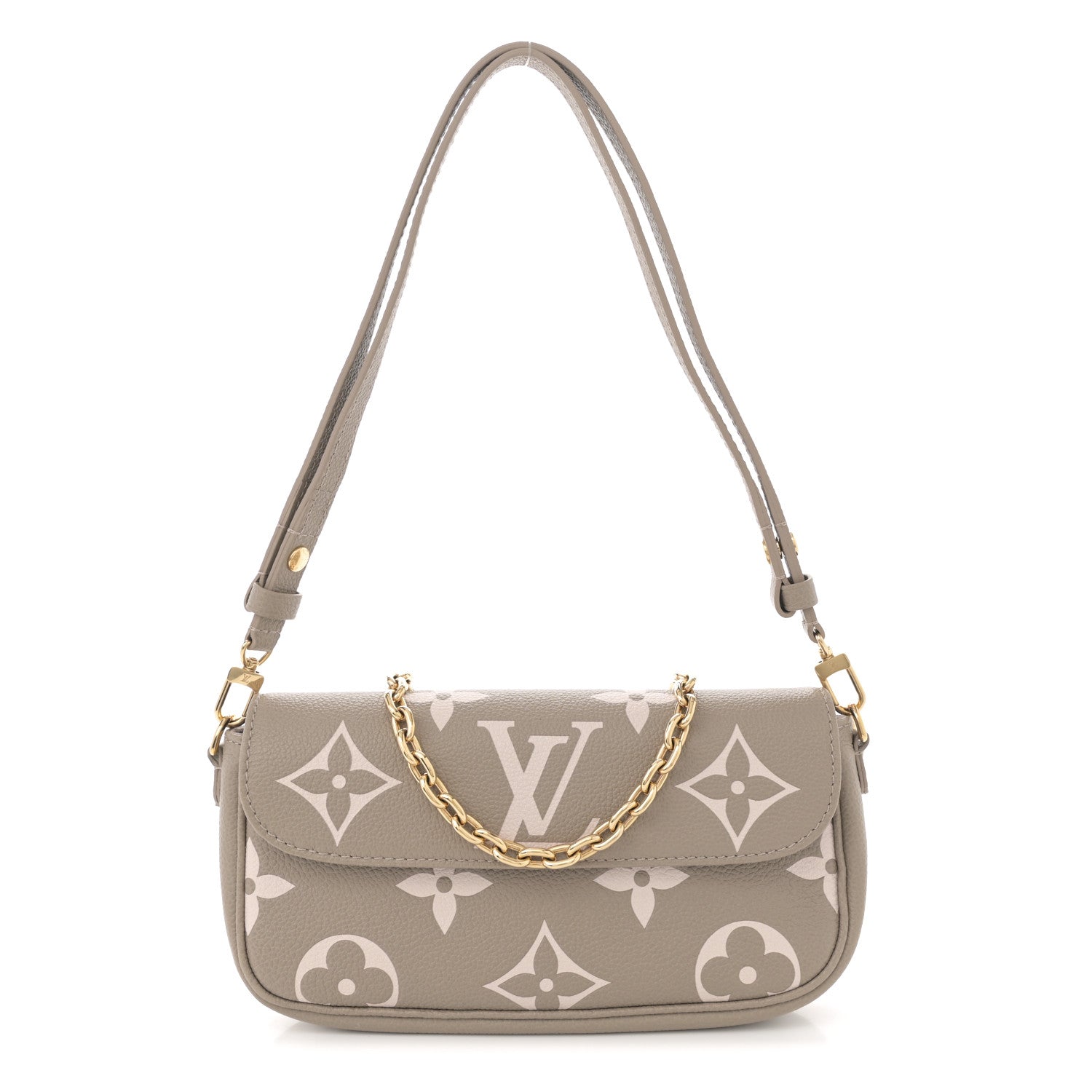 Empreinte Monogram Giant Ivy Wallet On Chain Tourterelle Creme