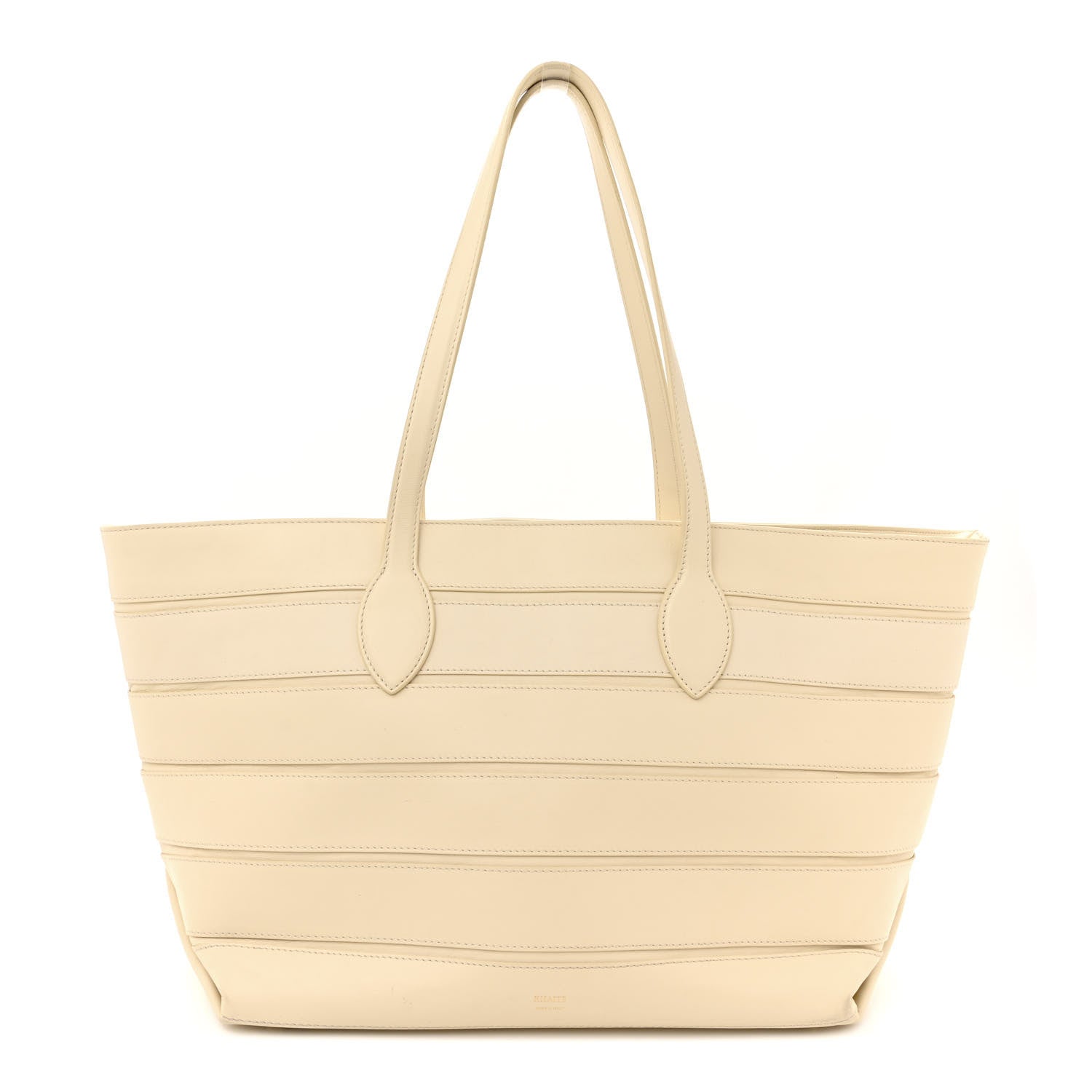 Calfskin Banded Florence Tote Cream