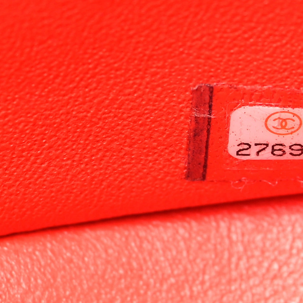 Lambskin Quilted Mini Square Flap Red