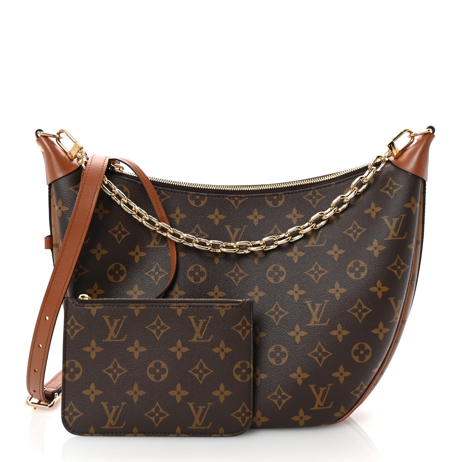 Reverse Monogram Loop Hobo