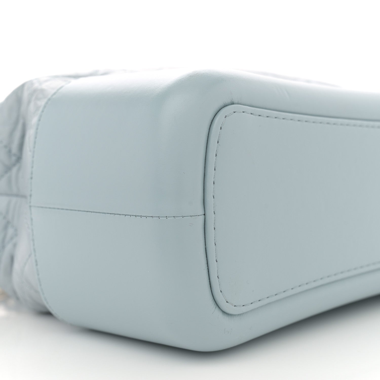 Aged Calfskin Quilted Medium Gabrielle Hobo Light Blue