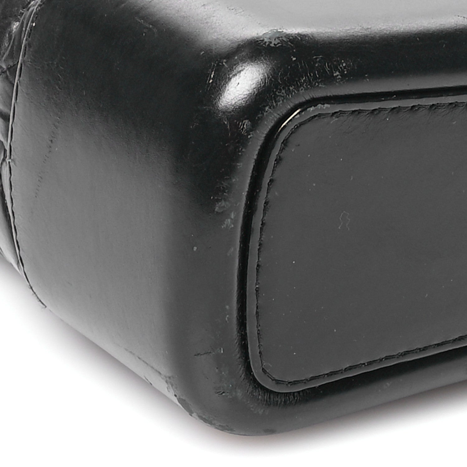 Aged Smooth Calfskin Quilted Large Gabrielle Logo Hobo Black