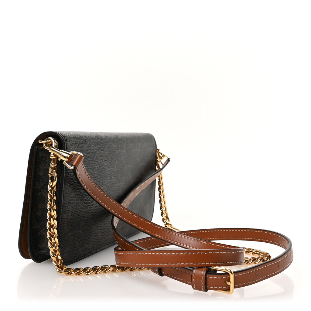 Triomphe Canvas Multipochette Tan