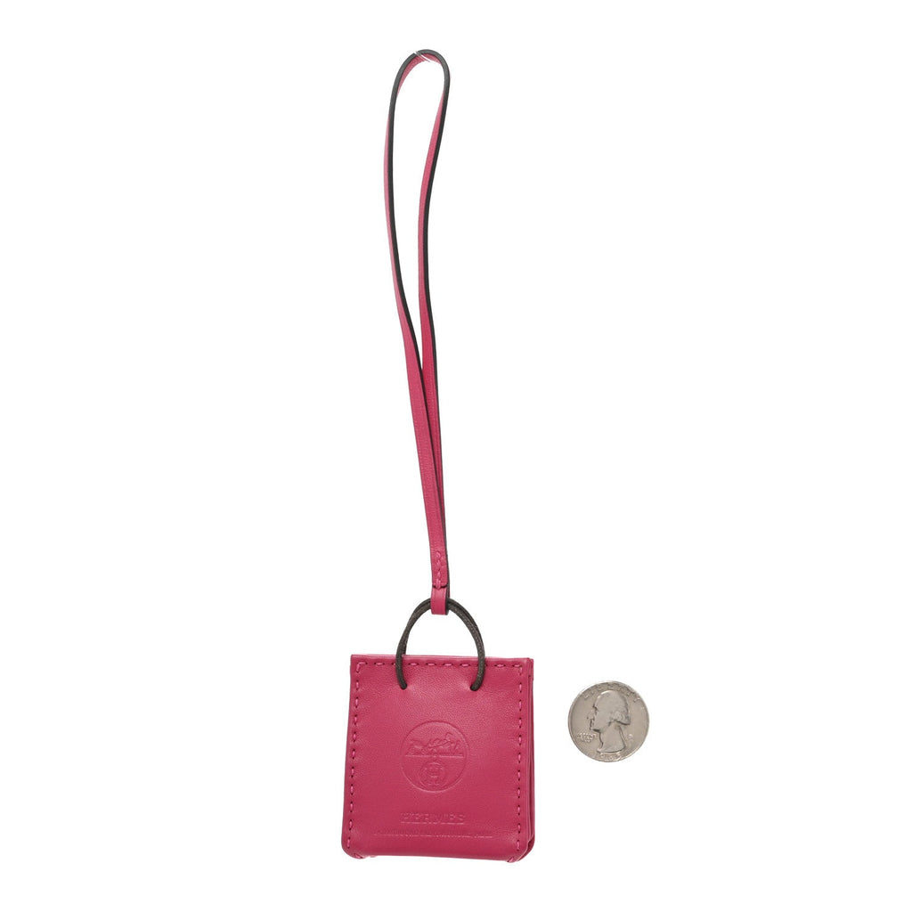 Milo Lambskin Swift Shopping Bag Charm Rose Mexico