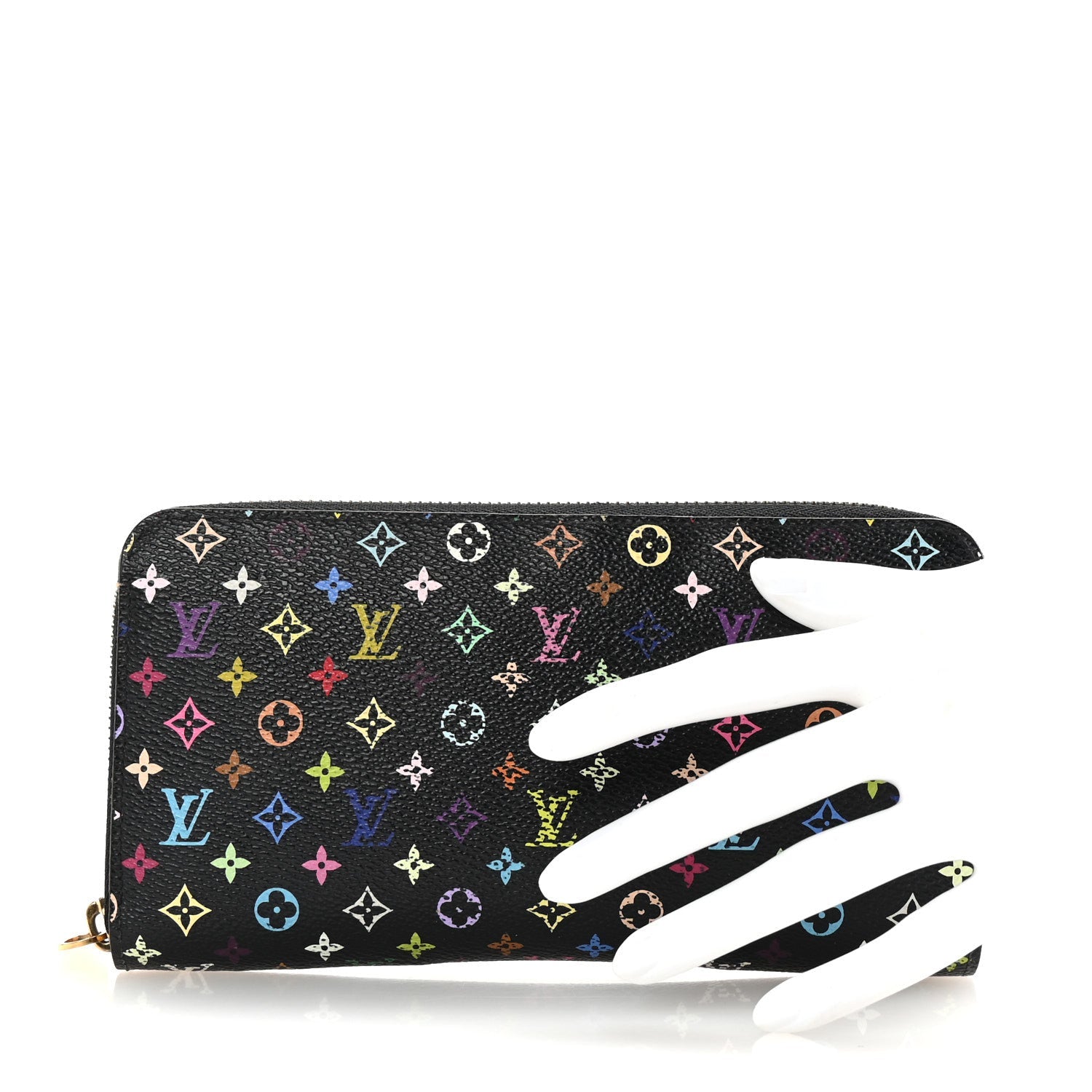 Monogram Multicolor Zippy Wallet Black Violet