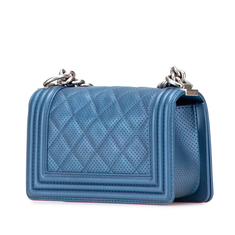 Chanel Boy Chanel Matelasse Punching Leather Shoulder Bag