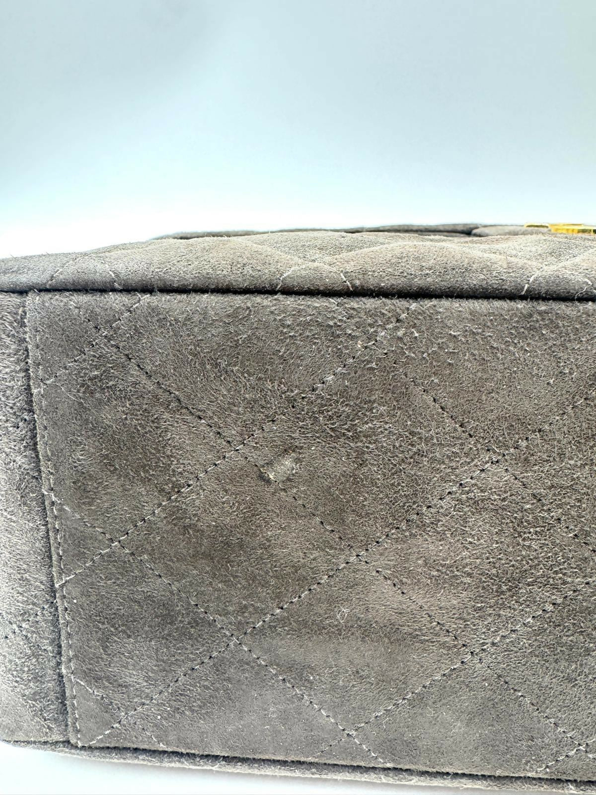 Chanel Vintage Series 3 Suede Maxi Flap Bag