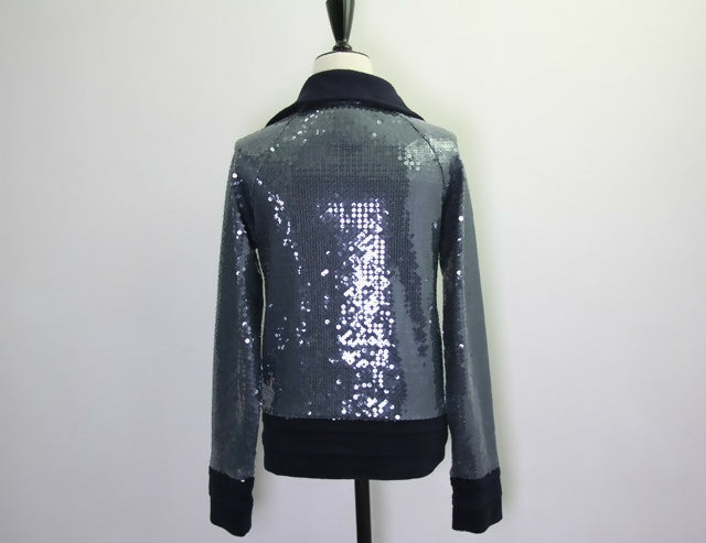 Chanel Vintage 2008 Sequin and Terry Midnight Cloth Jacket