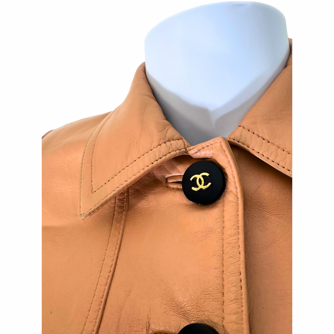 Chanel Vintage 95P Beige Cropped Jacket