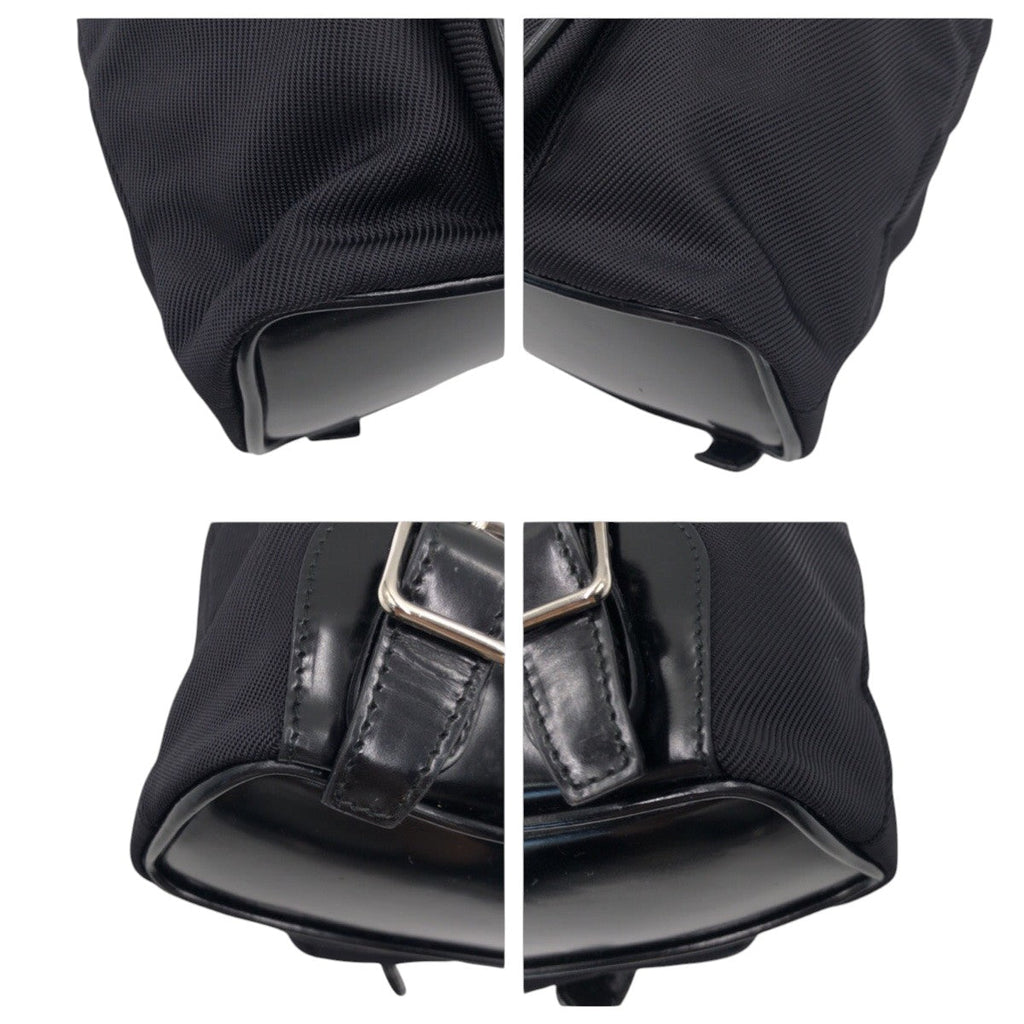 Gucci Bamboo Nylon Patent Leather Backpack