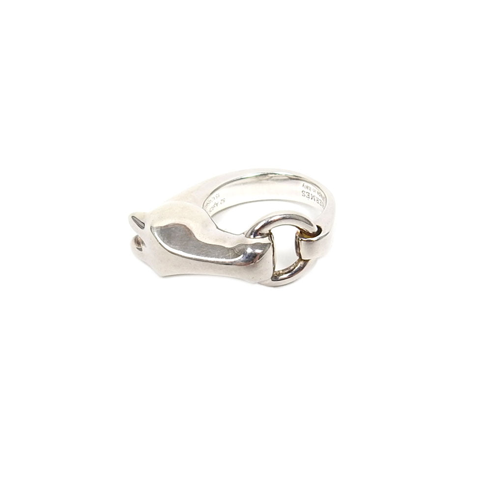 Hermes Sterling Silver Galop Ring Small Model - 52 / 6