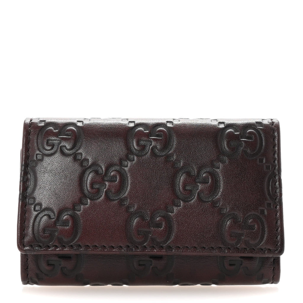 Guccissima 6 Key Holder Case Dark Brown