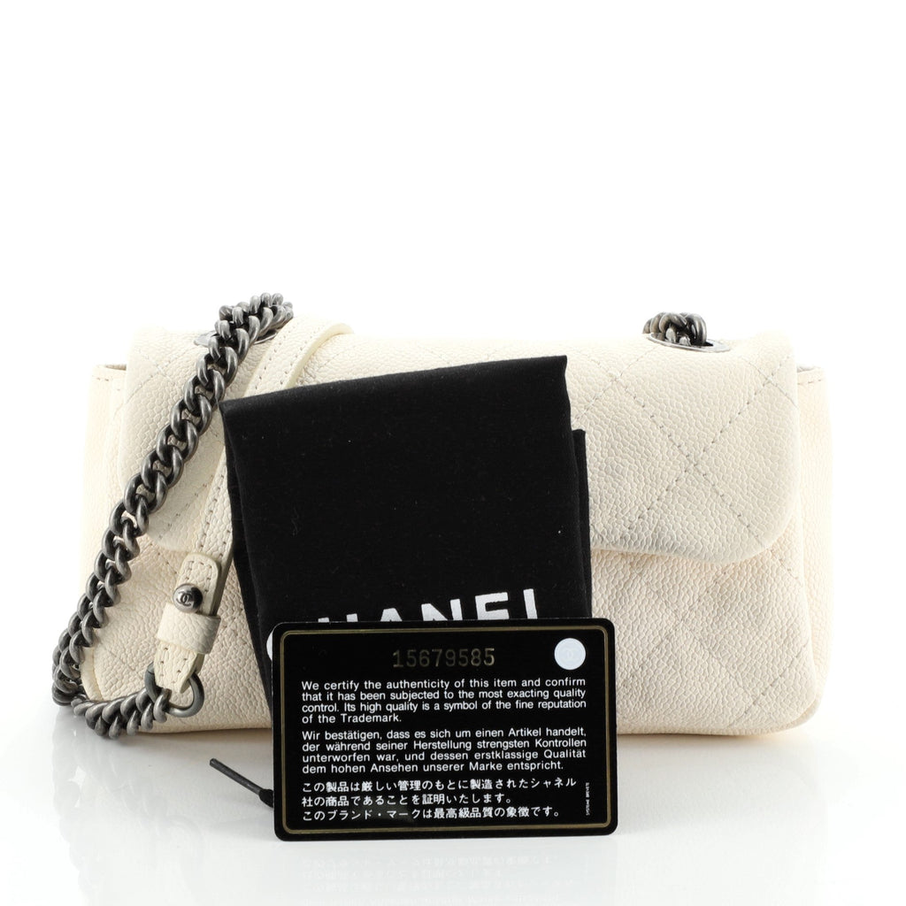 Simply CC Flap Bag Quilted Caviar Mini