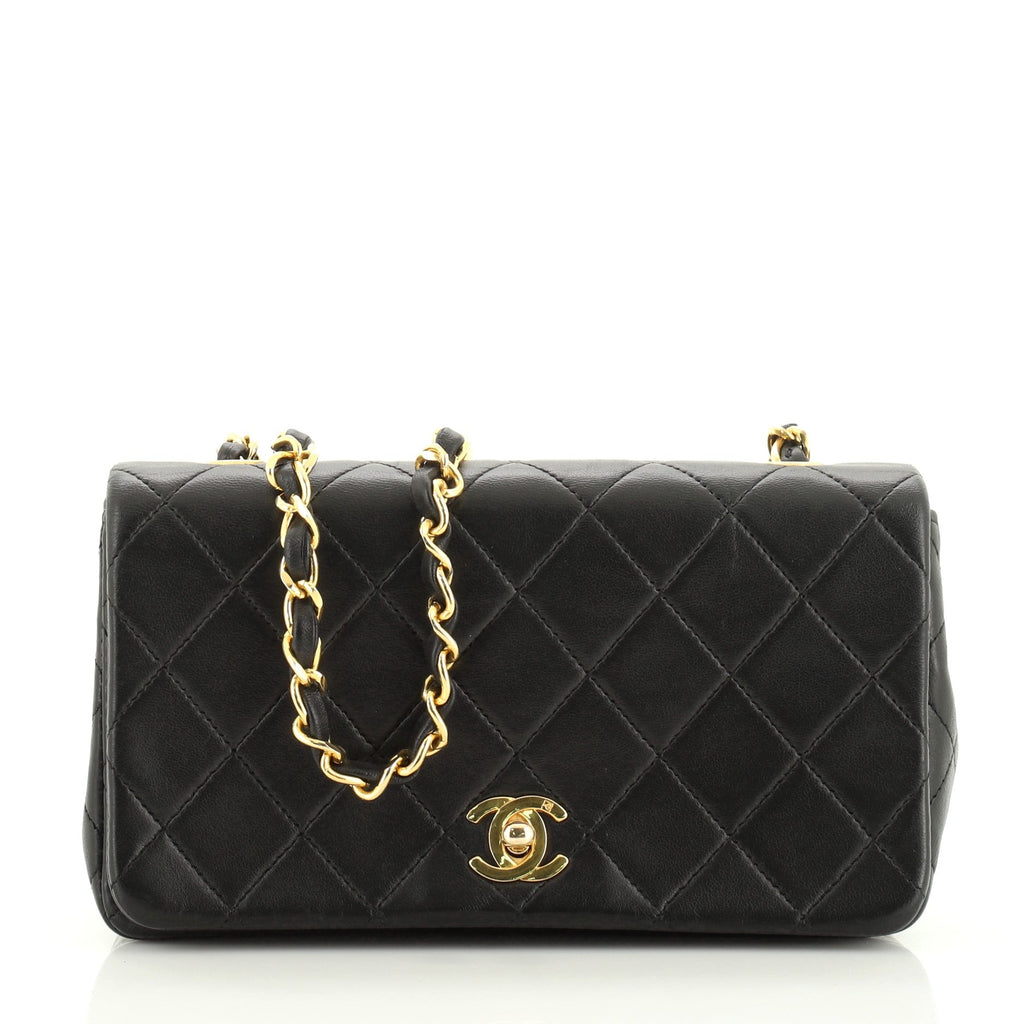 Vintage Full Flap Bag Quilted Lambskin Mini