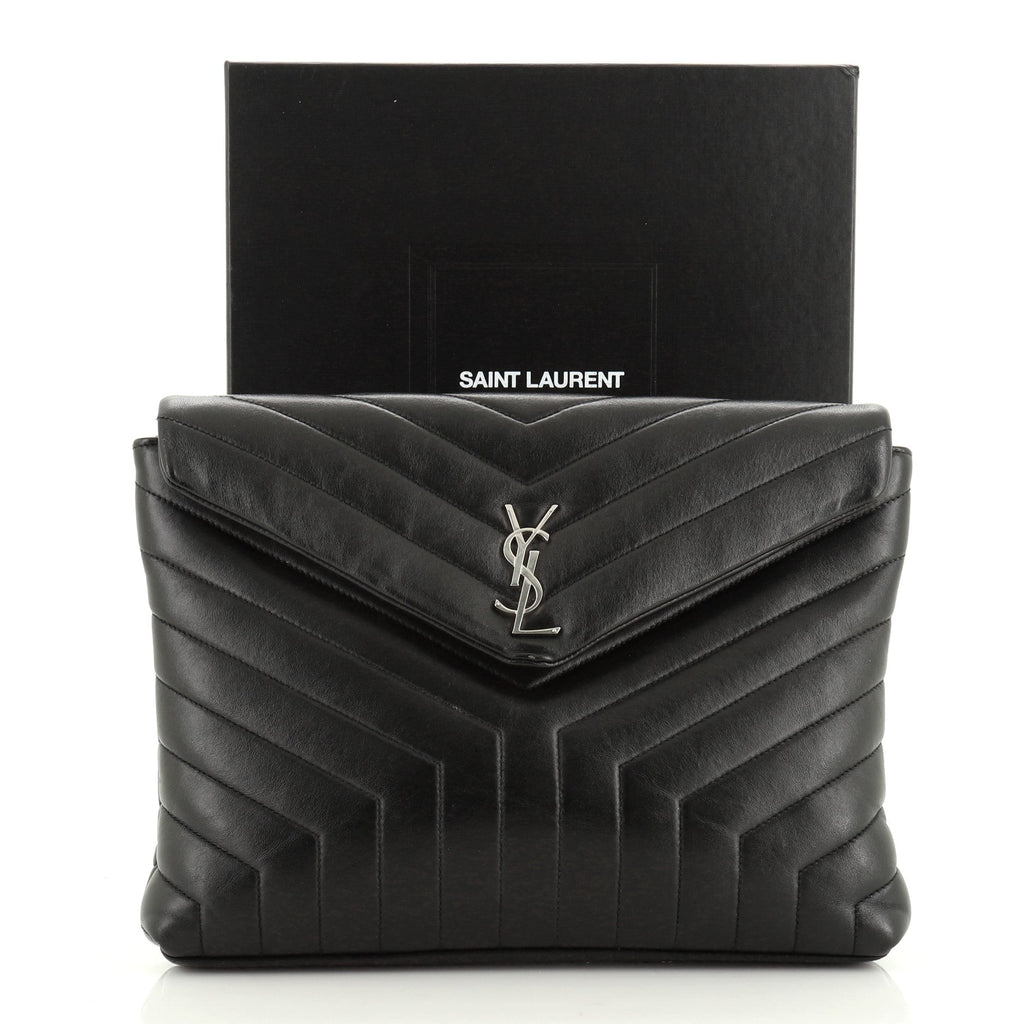 LouLou Document Clutch Matelasse Chevron Leather