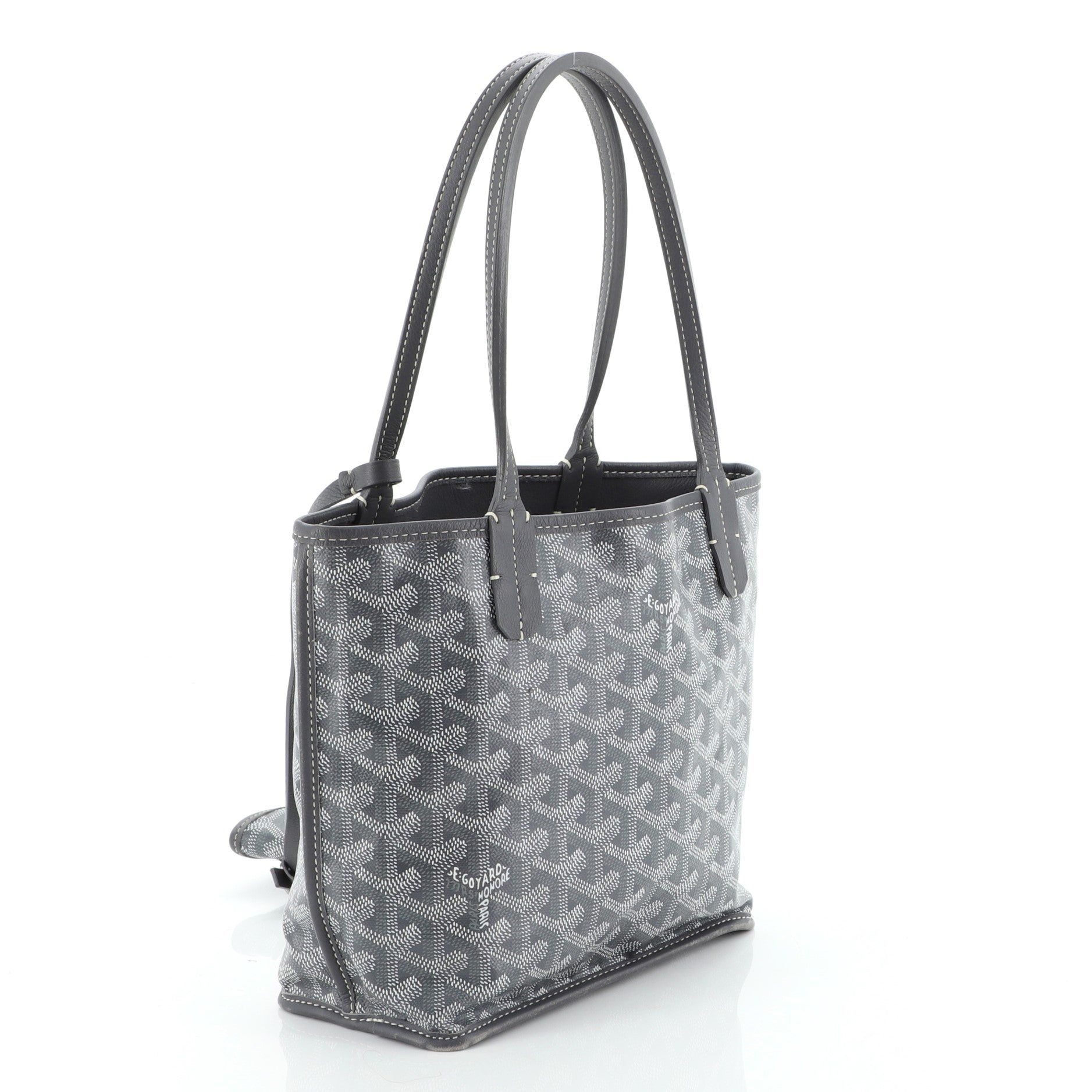 Anjou Reversible Tote Coated Canvas Mini