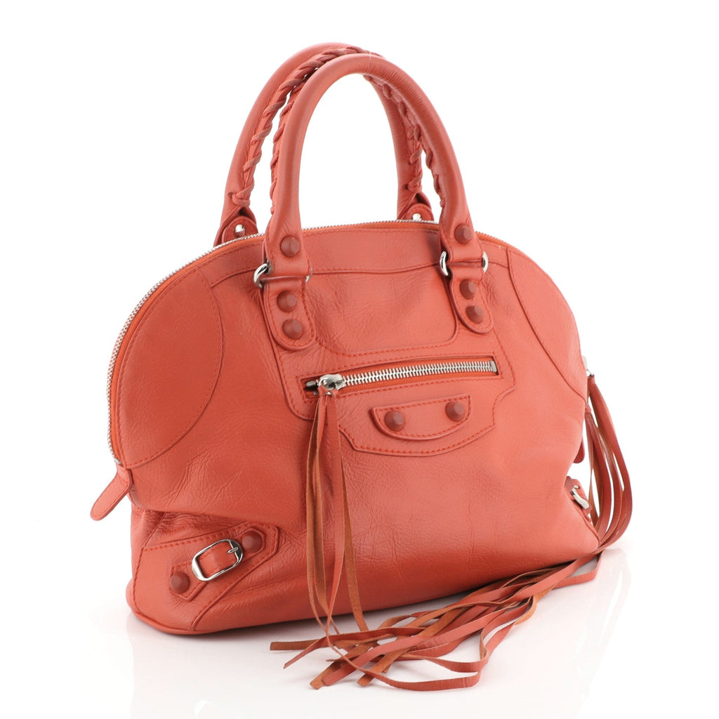 Convertible Bowling Bag Classic Studs Leather Mini