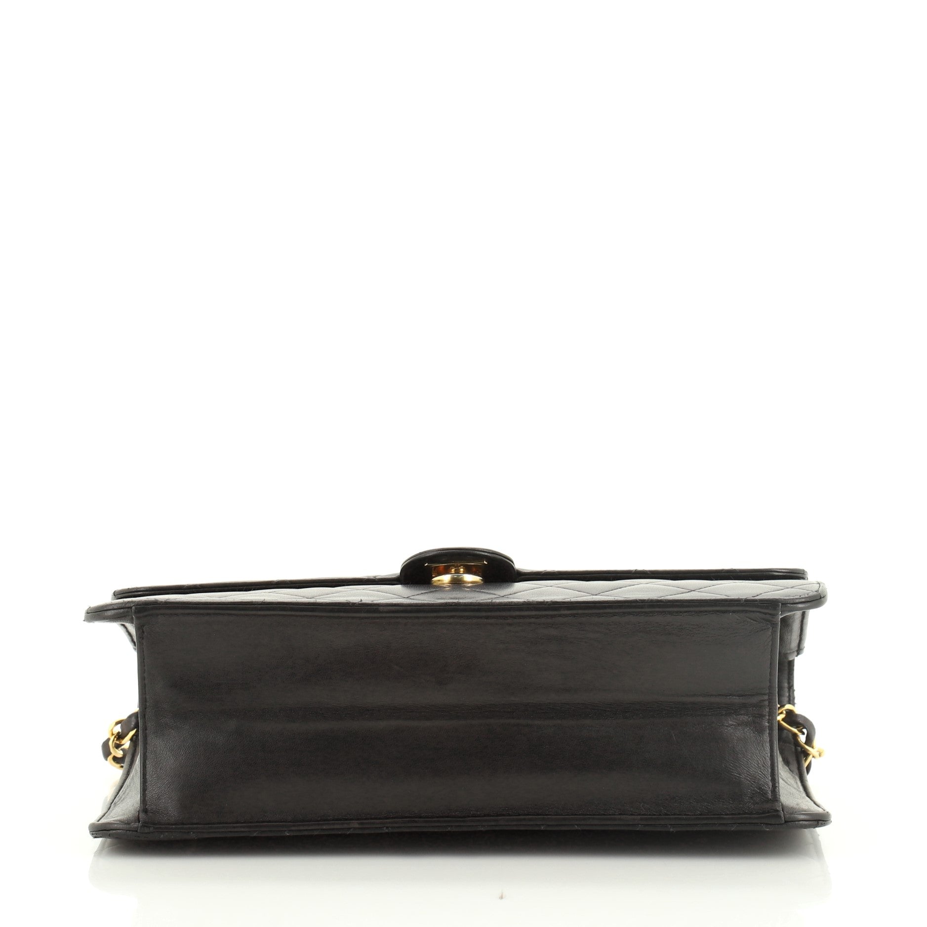 Vintage Clutch with Chain Quilted Leather Medium