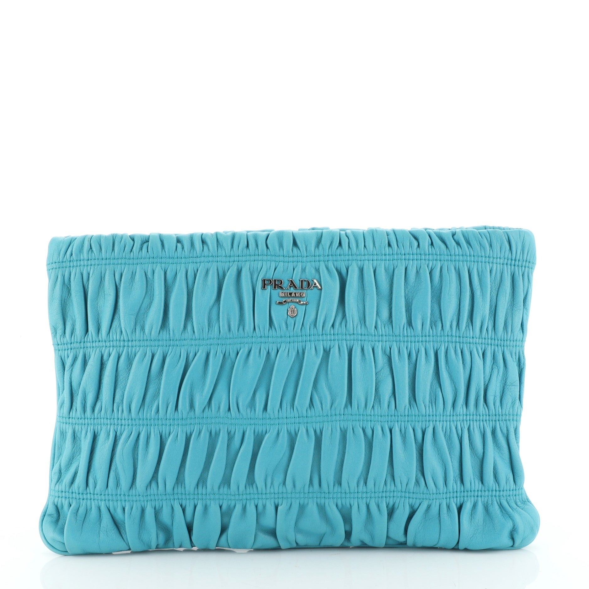 Gaufre Clutch Leather
