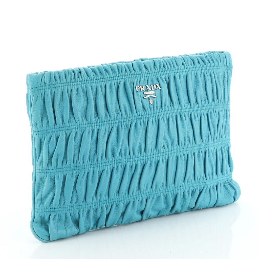 Gaufre Clutch Leather