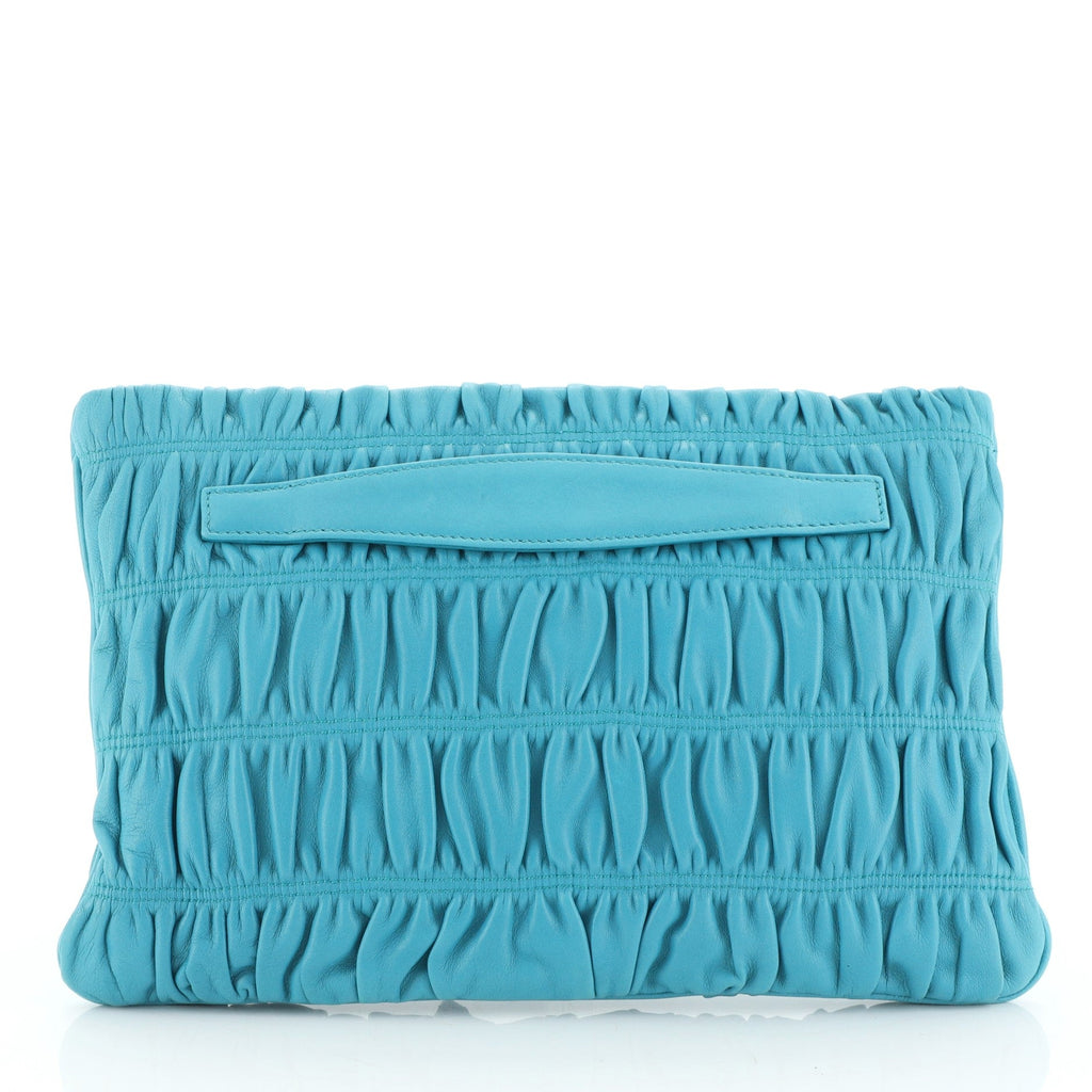 Gaufre Clutch Leather