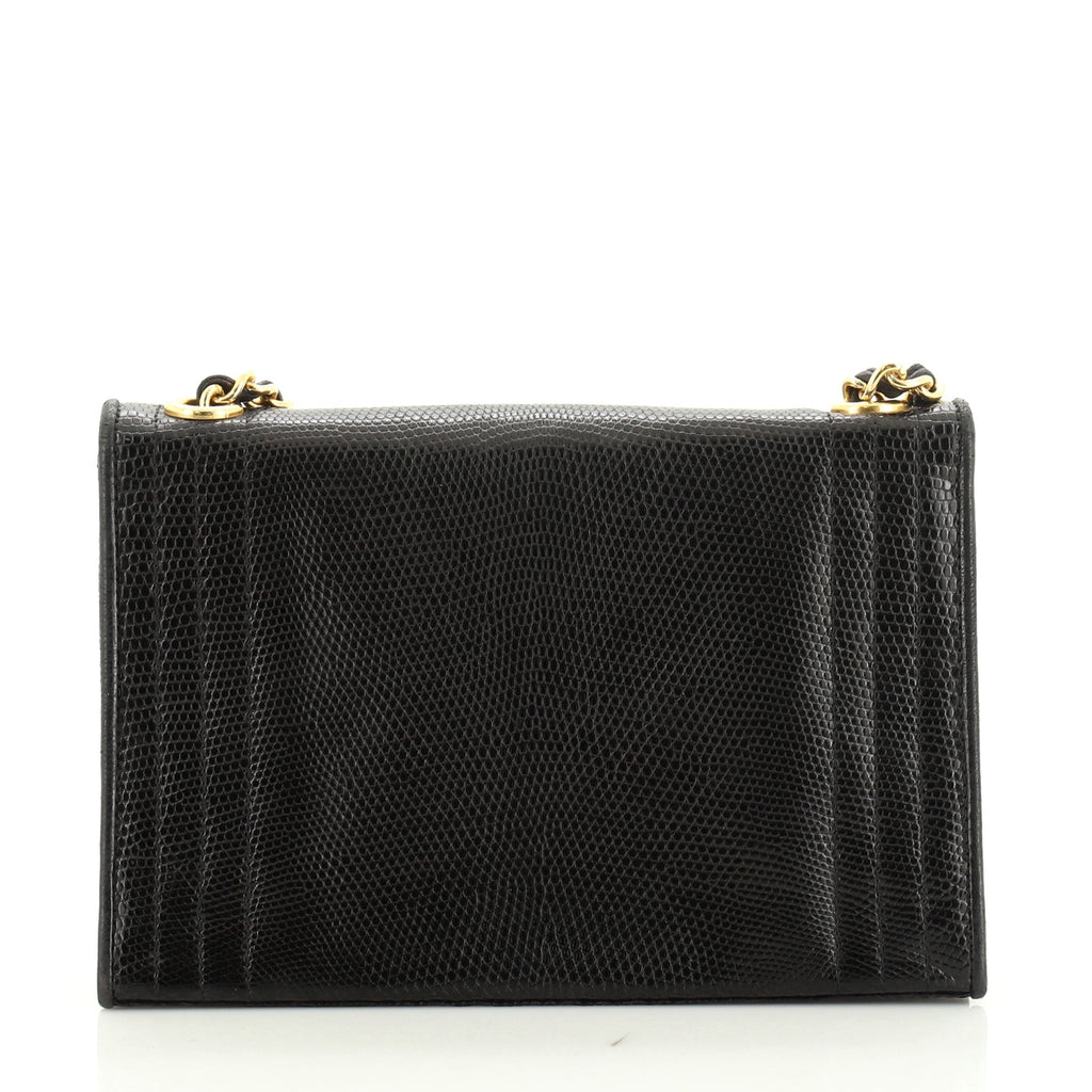 Vintage CC Stitch Flap Bag Lizard Mini
